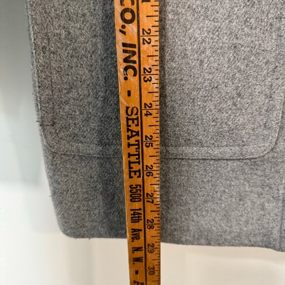 J. Crew Women's Vail Parka Wool Blend Pea Coat Faux Fur Trim Full Zip Grey 2 - Picture 7 of 7